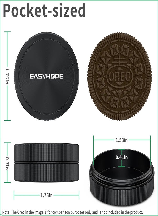 Easyhope Small Pill Box & Earplug Case, (2 Pack Metal Aluminum Alloy Bottle Waterproof Mini Travel Medicine Organizer Portable Container, Hold Jewelry Vitamins,Fish Oil - Compatible with, Loop, Vibes,Eargasm - Image 2