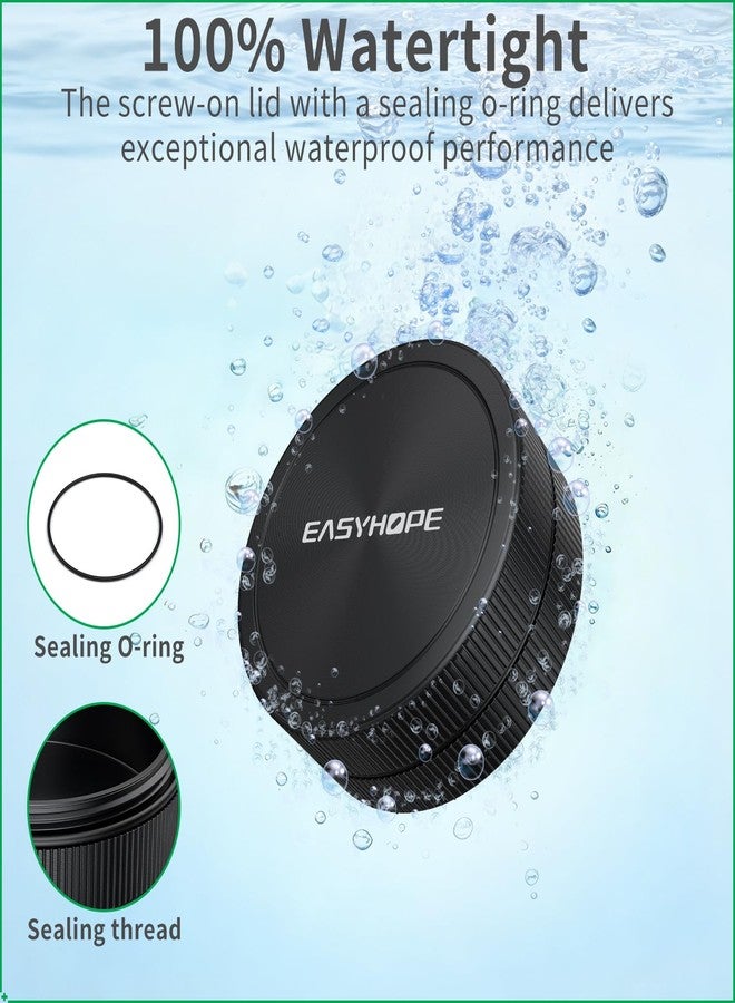 Easyhope Small Pill Box & Earplug Case, (2 Pack Metal Aluminum Alloy Bottle Waterproof Mini Travel Medicine Organizer Portable Container, Hold Jewelry Vitamins,Fish Oil - Compatible with, Loop, Vibes,Eargasm - Image 4