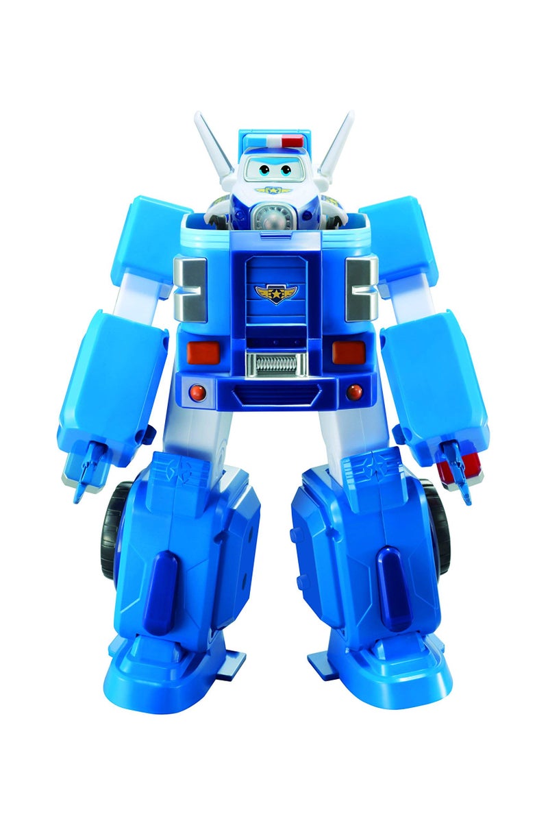 Super Wings 7" Paul's Police Cruiser with 2" Transform-a-Bot Paul Mini Figure, Transforming Airplane Toys Vehicle Set, Fun Preschool Toy Plane for 3 4 5 Year Old Boys and Girls, Birthday Gift - Image 3