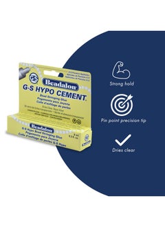 G S Hypo Cement Bead Stringing Glue Dries Clear Fine Tip Applicator Works With Silk Cord Nymo Thread Stretchy Elastic Cord Jewelry Making Supplies Craft Adhesive - pzsku/Z4F0D824B57473A8E908FZ/45/_/1724480107/32fca9e3-3abb-4e8e-bdde-3b94d2a79254