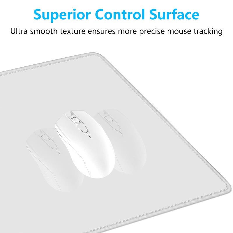 Dapesuom Large Gaming Mouse Pad, Extended Mouse Mat with Stitched Edges, Full Size Keyboard Pad with Non-Slip Base, Big XXL Computer Desk Mats for Gamer, Laptop, Office, 31.5 x 15.7in, Space Gray - Image 3