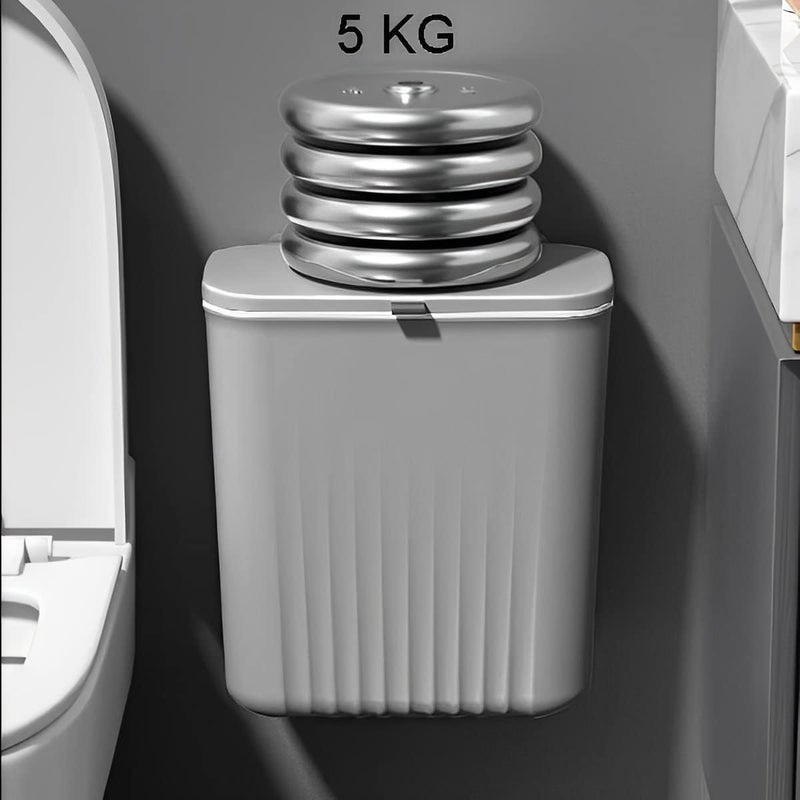 MORPICH 24 Gallon Kitchen Compost Bin for Counter Top or Under SinkHanging Kitchen Trash CanPlastic Wall Mounted Garbage CanSmall Kitchen Waste BasketFood Waste Bin for Countertop GREY - Image 4