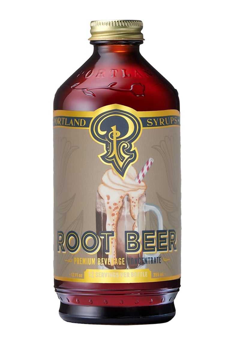 Portland Syrups Genuine Root Beer Syrup - Premium Beverage Concentrate for Authentic Cocktails, Soda, Ice Cream, Coffee Drinks, and More - 12 oz with 12 Servings (Pack of 1) - Image 1
