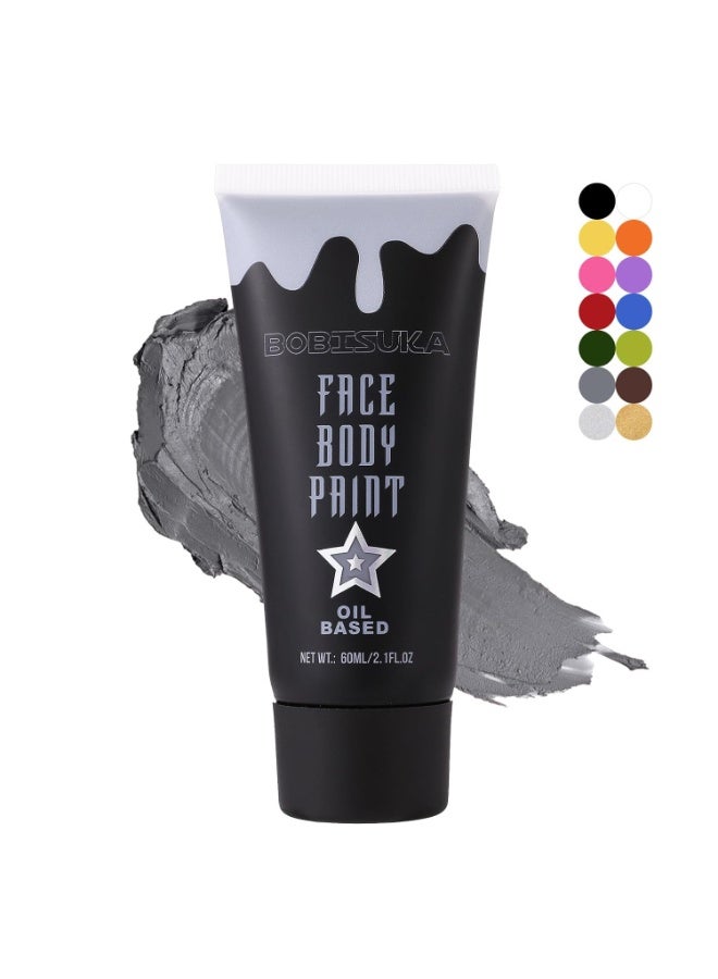 BOBISUKA BOBISUKA Grey Face Paint, Oil-based Face Painting Kit for Grayscale Makeup, Cream Body Paint for Skull, Clown, Vampire Halloween Cosplay, Costume, Party, Stage, Theater, SFX Special Effect Makeup - Image 1