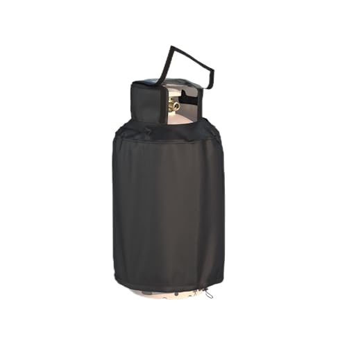 DORAHUA 40 lb Propane Tank Cover With 600D Waterproof Dustproof Oxford Cloth Double Layer Fabric Top Opening for Easy Valve Opening and Closing For 40 lb Propane Tank Black - Image 1