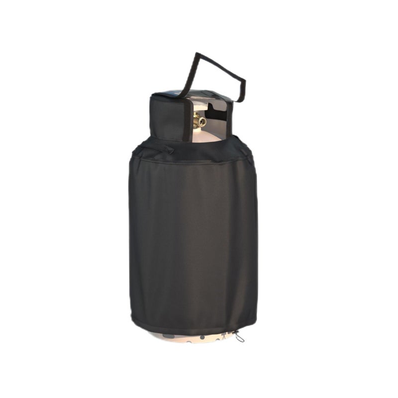 DORAHUA 40 lb Propane Tank Cover With 600D Waterproof Dustproof Oxford Cloth Double Layer Fabric Top Opening for Easy Valve Opening and Closing For 40 lb Propane Tank Black - Image 2