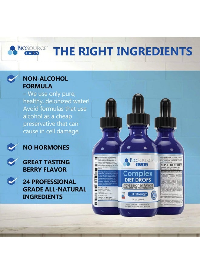 BioSource Labs - Complex Diet Drops Best Natural Weight Management Drops For Men And Women (1 Bottle 2 Fl Oz) - Image 1