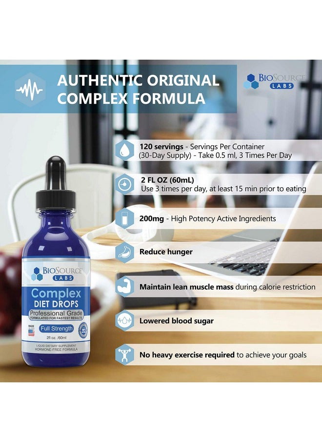 BioSource Labs - Complex Diet Drops Best Natural Weight Management Drops For Men And Women (1 Bottle 2 Fl Oz) - Image 1