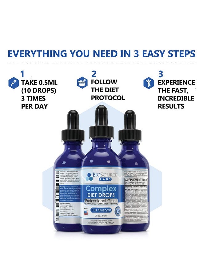 BioSource Labs - Complex Diet Drops Best Natural Weight Management Drops For Men And Women (1 Bottle 2 Fl Oz) - Image 1