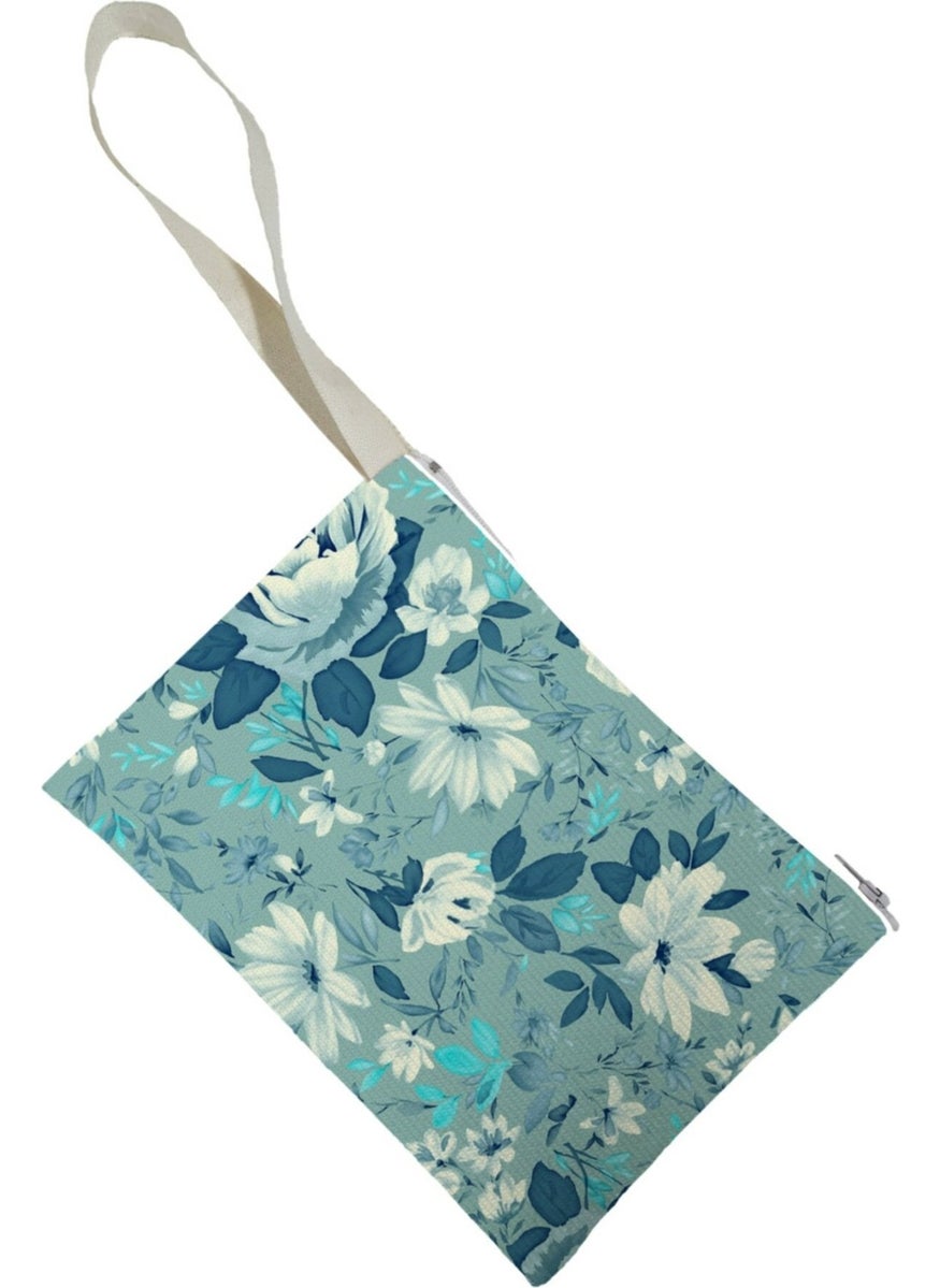 Unisex Blue Flowers Patterned Clutch Bag - pzsku/Z4F0D9BAA90D9A11C0363Z/45/_/1730564055/89c351ae-84fd-4ee0-9045-550864047e14