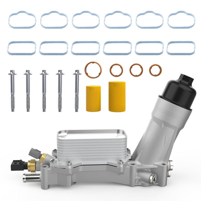 YITHSWAY 926-959 Aluminum Engine Oil Cooler Filter Housing Adapter for Jeep Cherokee Wrangler JK,Chrysler 300 Pacifica,Dodge Durango Journey Charger Challenger Grand Caravan,Ram ProMaster 1500 2500 3500 3.6L - Image 1