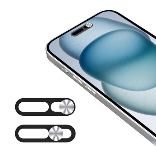 EYSOFT Webcam CoverFront Camera Cover Compatible for iPhone 1515 Plus15 Pro15 Pro Max14 Pro14 Pro MaxProtect Privacy and SecurityNot Affect Face ID 2 PackSilver - Image 1