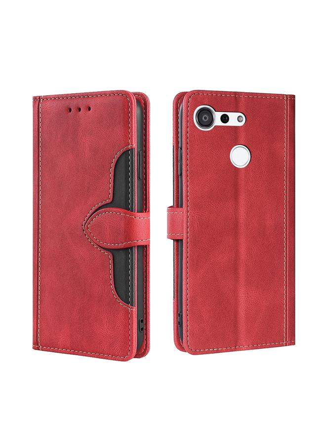 S-TOP Case For Kyocera Android One S6 KYV48 / Gratina Skin Feel Straw Hat Magnetic Buckle Leather Phone Case - Image 1