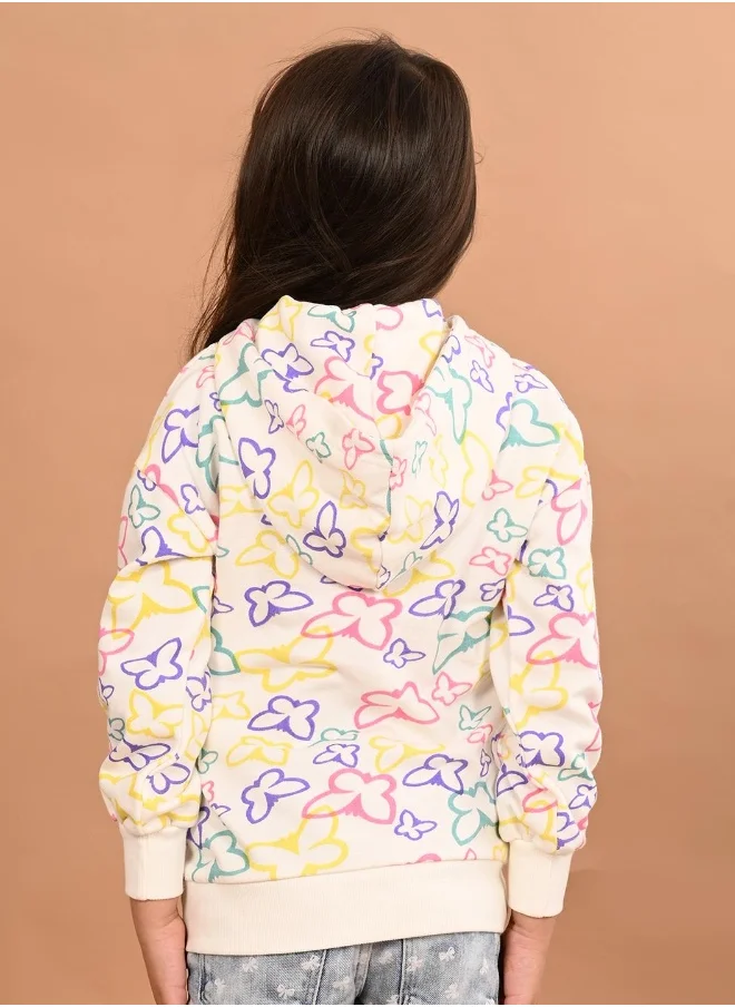 ليلك Girls Full Sleeves Sweatshirt