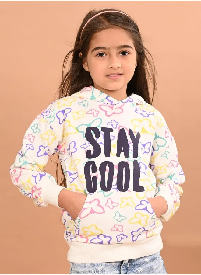 ليلك Girls Full Sleeves Sweatshirt