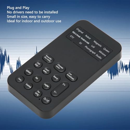 Bewinner محول الصوت بي وينر غاست فيس، ميكروفون محمول لتغيير الصوت، جهاز محمول صغير لتغيير الصوت، مع 8 تأثيرات صوتية، للمكالمات الهاتفية والألعاب - Image 4