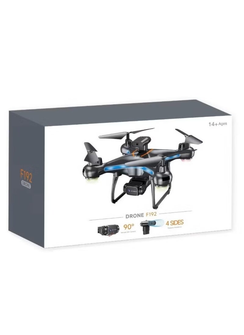 TIGER - F192 Drone with HD Camera – 90° Remote ESC Camera, Multifunctional Mini Drone with Optical Flow Positioning, Handless Mode, Altitude Mode, 360° Flip, WiFi, One Key Return, Obstacle Avoidance, LED Lights - Image 1