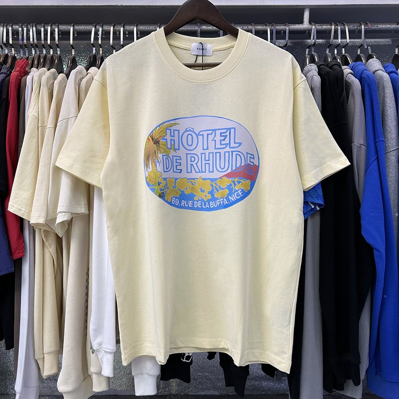 Cross-Border spring and summer new European and American high street fashion brand RH men's and women's same cotton casual loose pullover short sleeve t-shirt - Image 3