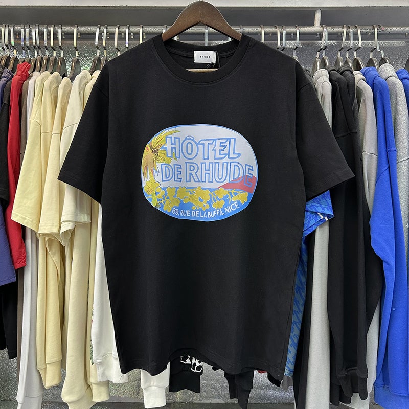 Cross-Border spring and summer new European and American high street fashion brand RH men's and women's same cotton casual loose pullover short sleeve t-shirt - Image 5