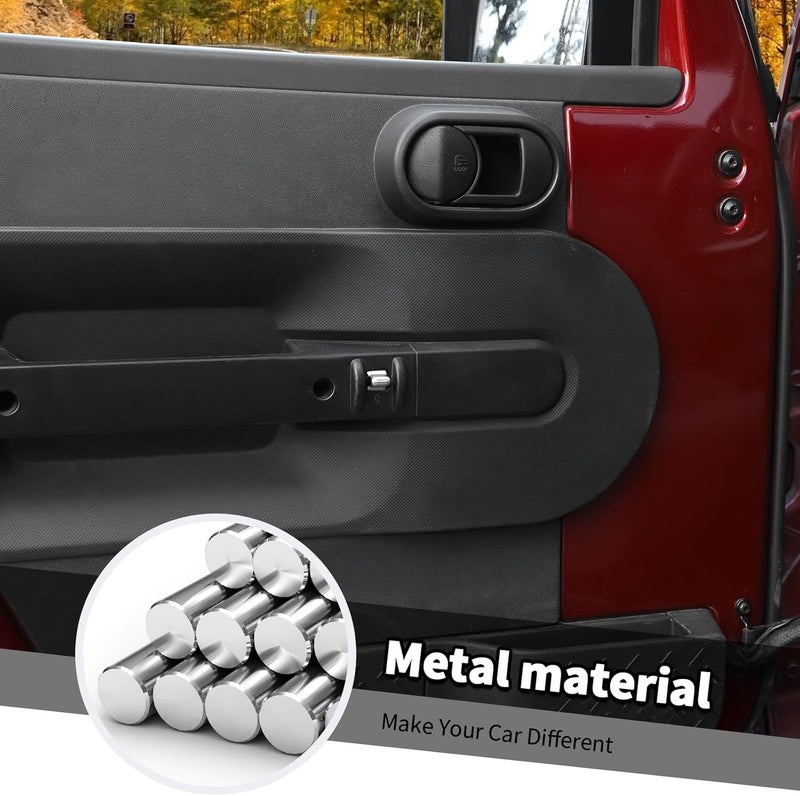 Jimen غطاء زر مفتاح نافذة وحدة التحكم المركزية Jimen 4 قطع لجيب رانجلر JK و JKU - Image 5