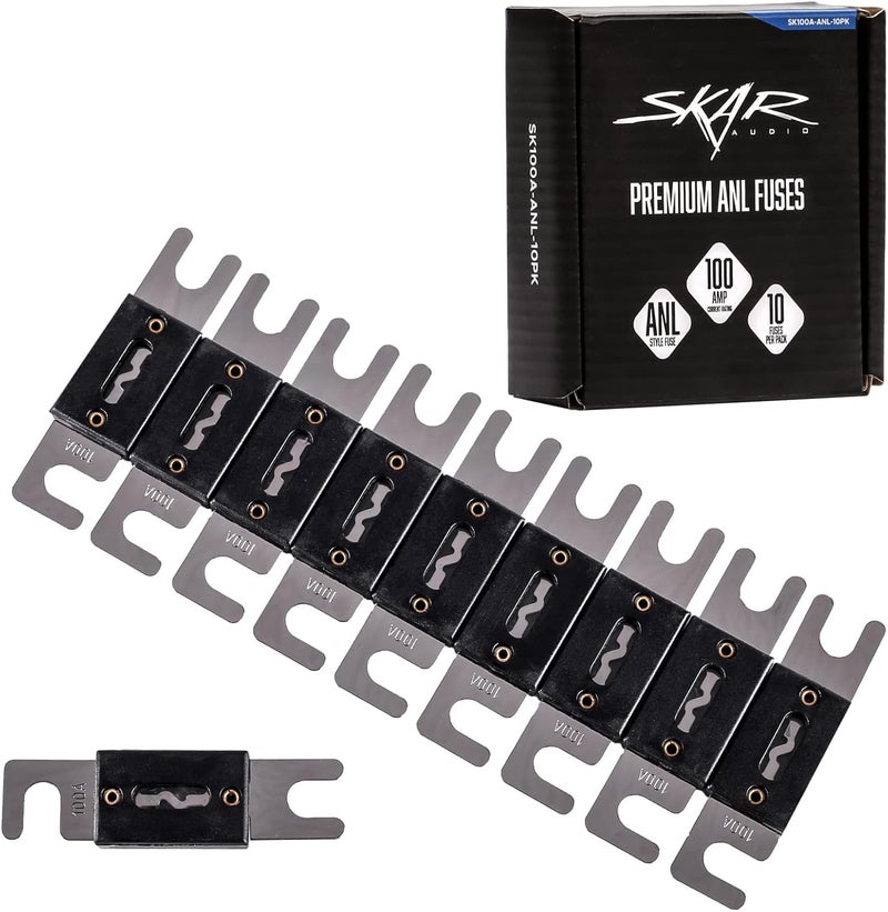Skar Audio 100 Amp Nickel Plated ANL Fuses (10 Pack) - Image 2