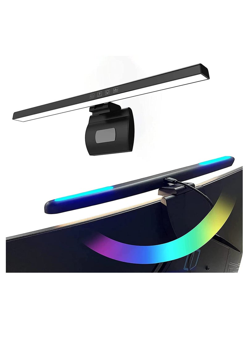 FlashHawk Computer Monitor Light Bar with RGB Colorful Ambient Light,USB Powered Monitor Lamps for Office/Home/Gaming/Desk - Image 1