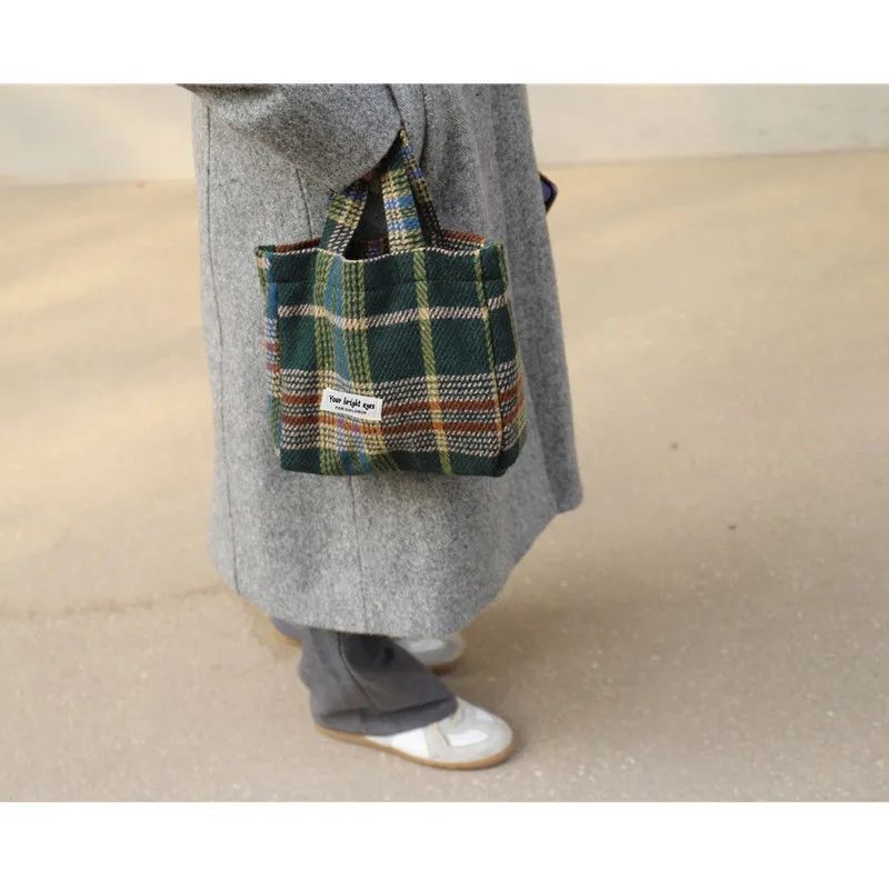 Popular Large Capacity Woolen Bag Women'S Casual All-Match Commuter Shoulder Canvas Bag Women'S Handbag - Image 1