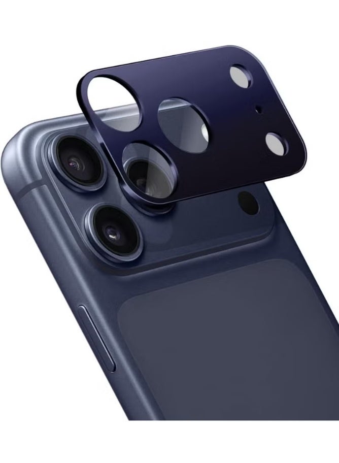 IPhone 17 Pro Max Camera Lens Screen Protector, HD Tempered Glass Camera Screen Protector Cover Film - Deep Blue