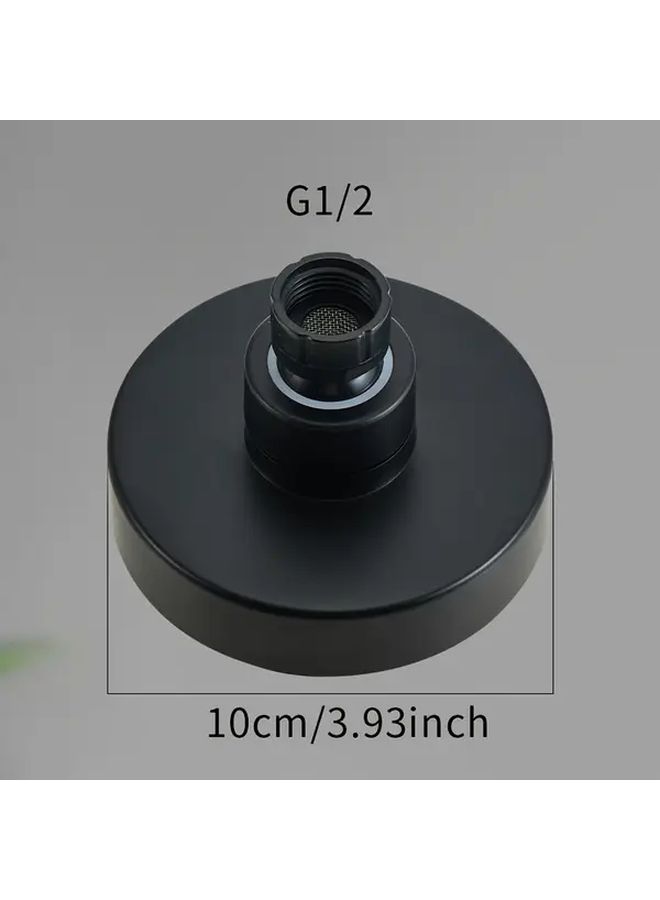 1pc 4 Inch High Pressure Shower Head Bathroom Powerful Showerhead Strong Spray Small Silicone Nozzles Universal Fit Silver - Image 3
