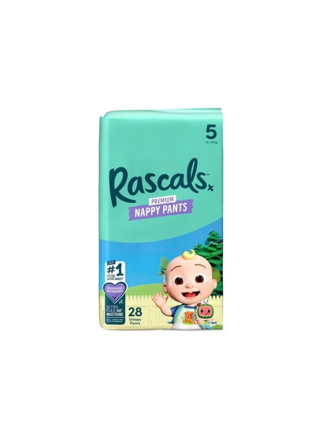 Rascals Training Diaper Pants - Size 5 - 13-18 kg - 28 Pcs