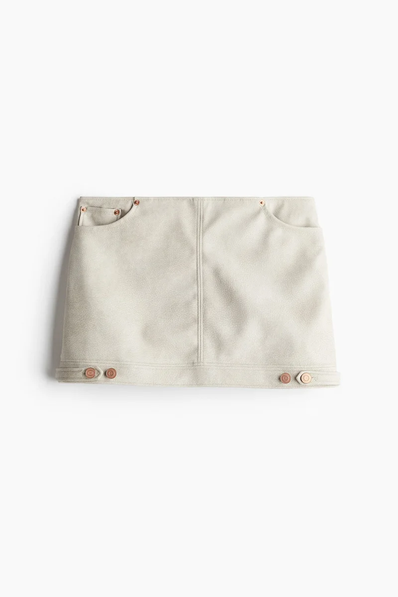 H&M Coated mini skirt