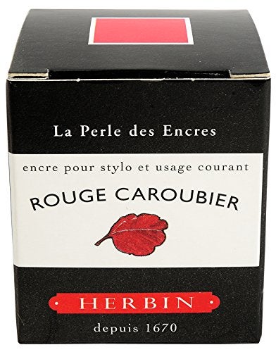 Jacques Herbin Herbin Fountain Pen Ink - 30ml Bottled - Rouge Caroubier - Image 2