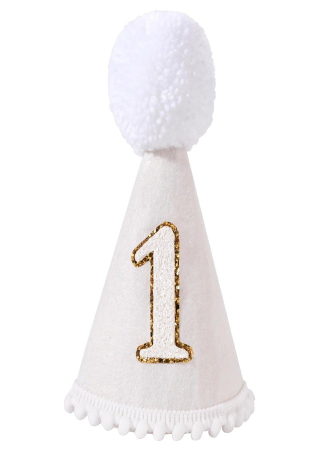 BOOMPA Boho 1st Birthday Hat Boho First Birthday Decorations (White, Costume Headwear, Natural, Baby) - Image 1
