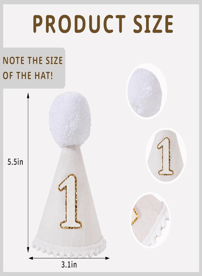 BOOMPA Boho 1st Birthday Hat Boho First Birthday Decorations (White, Costume Headwear, Natural, Baby) - Image 2