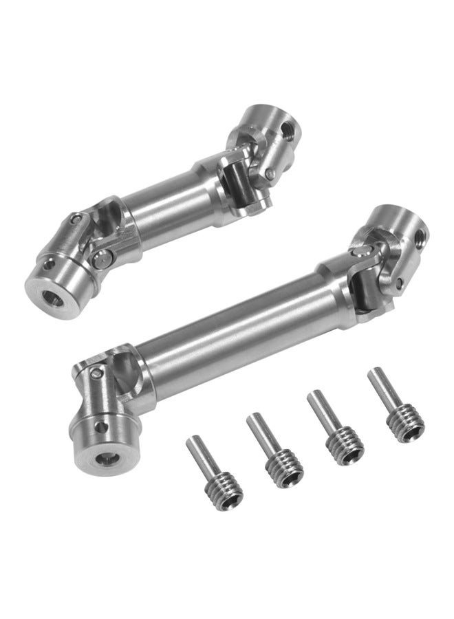 RC 1/18 TRX4-M Stainless Steel Drive Shaft Length 45.5mm Short 39mm Two-pack-Color:Bright Silver  - Image 1