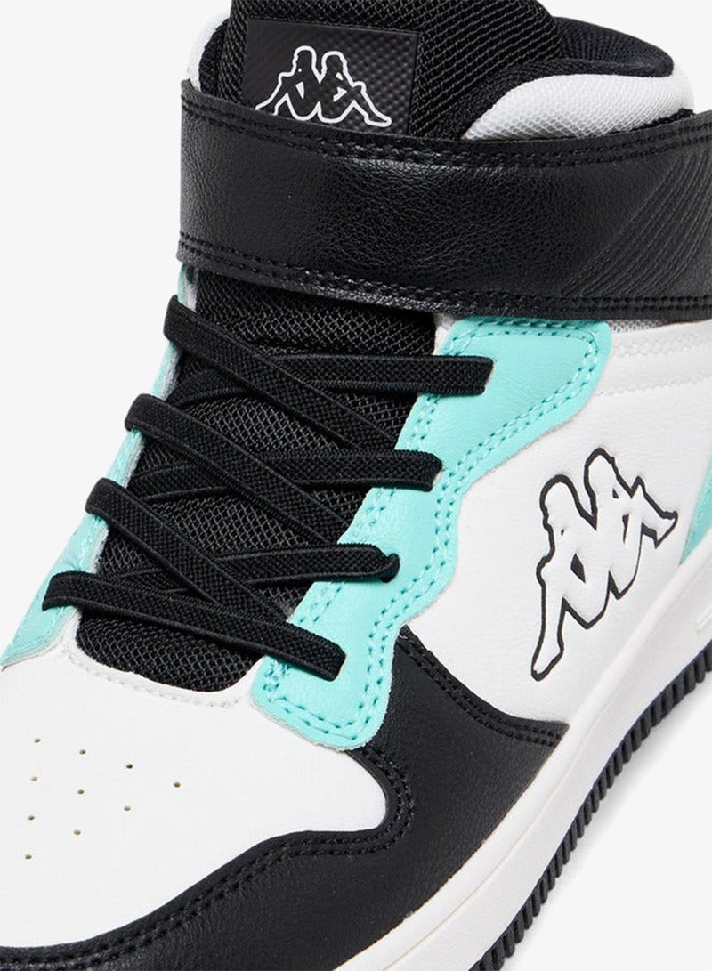 Kappa Kids' Colourblock High-Top Sneakers with Hook and Loop Closure - Image 4