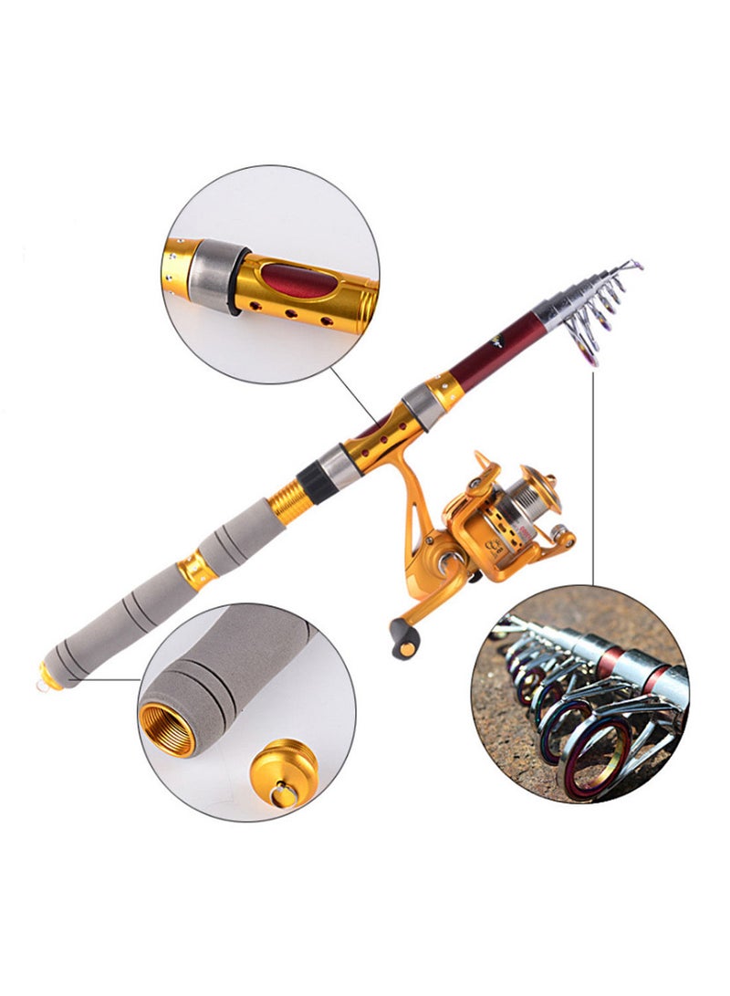 نيبمينينت مجموعة محمولة مكونة من صنارة صيد الأسماك وبكرة الصيد الدوارة 3متر - Image 2