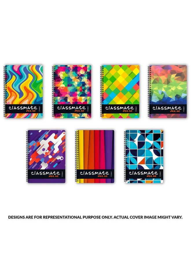 classmate Classmate Pulse 6 Subject Spiral Notebook - Pack of 1 | Single Line | 300 Pages | A4 - 29.7cm x 21.0cm | Attractive Cover Designs | Soft Cover | Notebooks for College Students  - Image 2