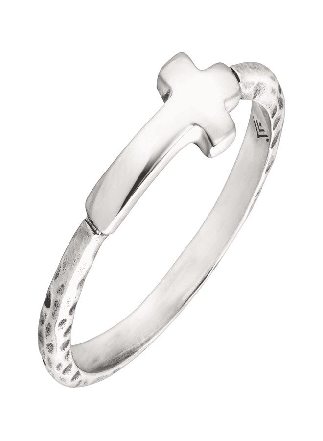 Silpada 'Simplex Cross' Horizontal Cross Textured Ring in Sterling Silver, Size 9, Size 9 - Image 2