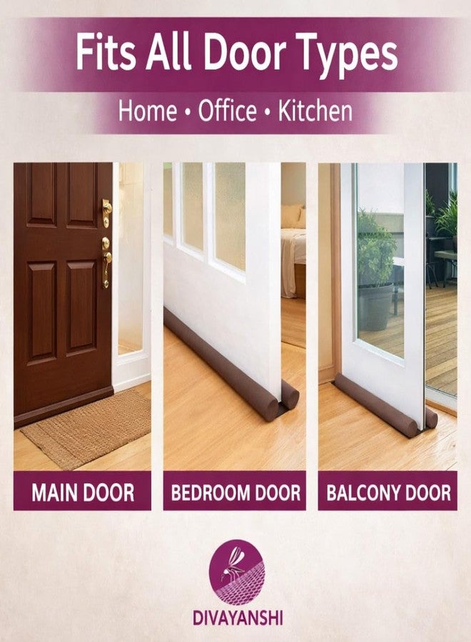 Divayanshi Door Dust Stopper Under Door Seal | Twin Draft Guard for Bottom Gap | Blocks Dust, Insects & Noise | Easy Install Door Gap Filler for Home & Office- (Pack of 2) - Image 5