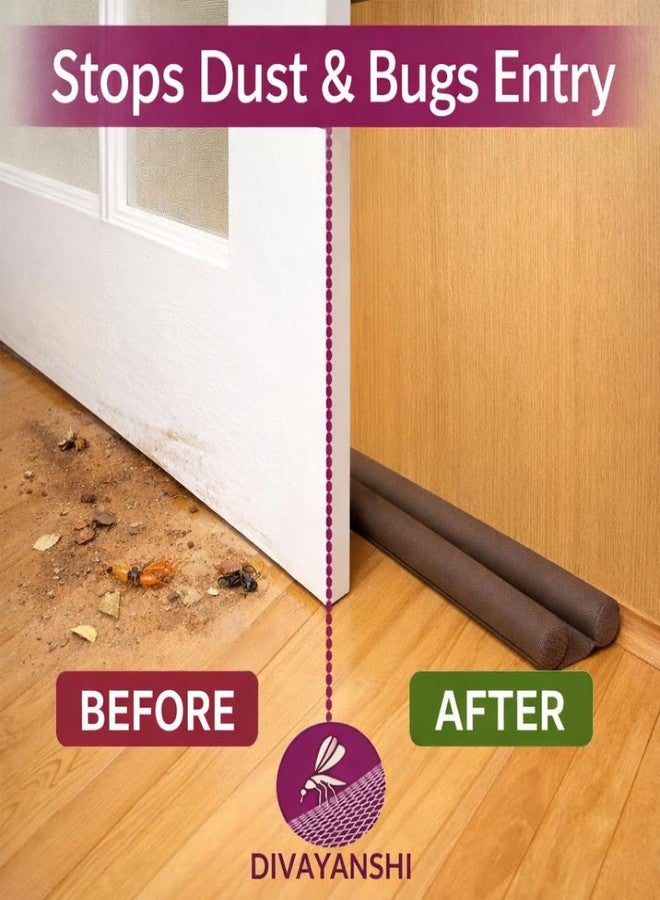 Divayanshi Door Dust Stopper Under Door Seal | Twin Draft Guard for Bottom Gap | Blocks Dust, Insects & Noise | Easy Install Door Gap Filler for Home & Office- (Pack of 2) - Image 3