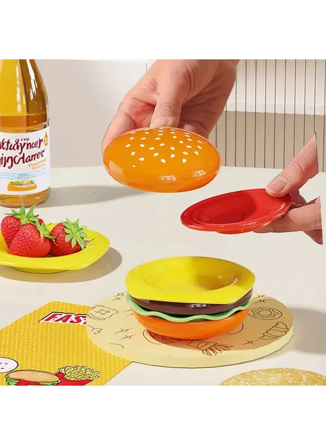Mini Plate Set 6pcs Random Color Style BBQ Sauce Bowls Condiment Dishes - Image 5