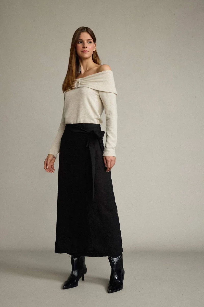 ديفاكتو Relax Fit Linen Skirt