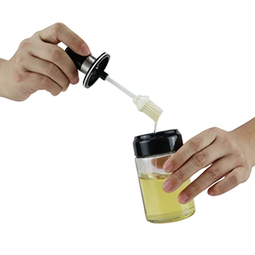 EIKS Oil Bottle with Silicone Brush for Cooking BBQ Kitchen - Image 1