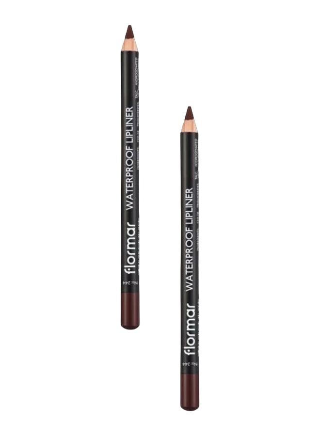 flormar Waterproof Lipliner Pencil 244 Chocolate Fondue Bundle 2 pieces - Image 1