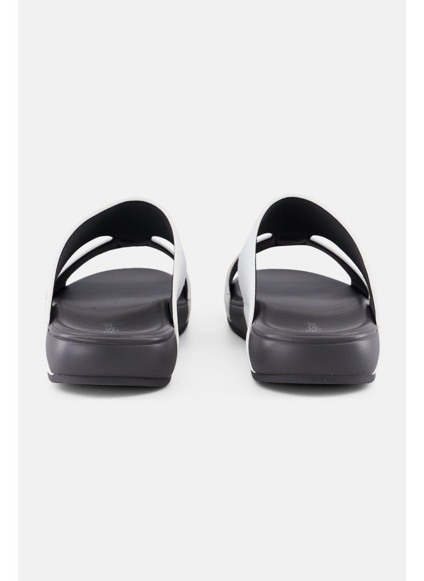 Algspar Men Slip On Arabic Sandals, White  - Image 3