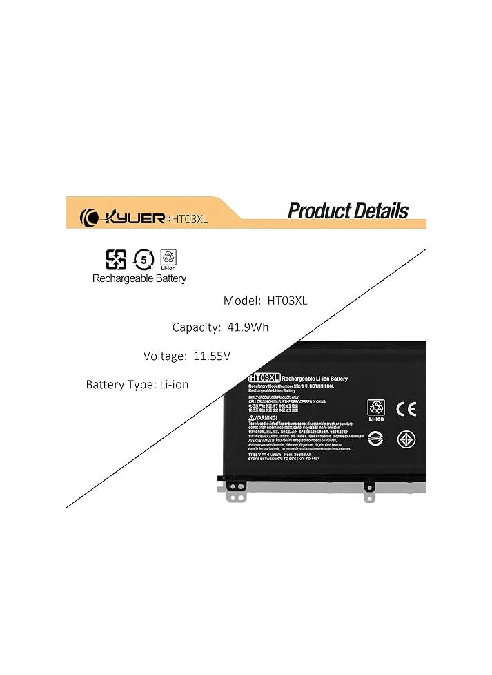 Generic HT03XL HT03041XL L11119-855 Battery for HP Pavilion 15-CS 15-CW 15-DA 15-DB 15-DQ 15-DW 14-CE 14-CF 14-CK 14-CM 14-DH 14-DK 14-DQ 17-CA 17-by HSTNN-UB7 J HSTNN-DB8R HSTNN-DB8S L11421-2C2 L11421-542  - Image 5