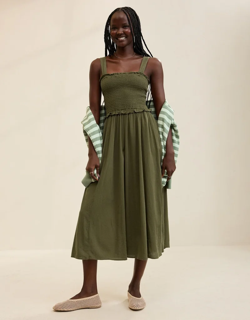 Aerie Aerie At The Barre Smocked Dress