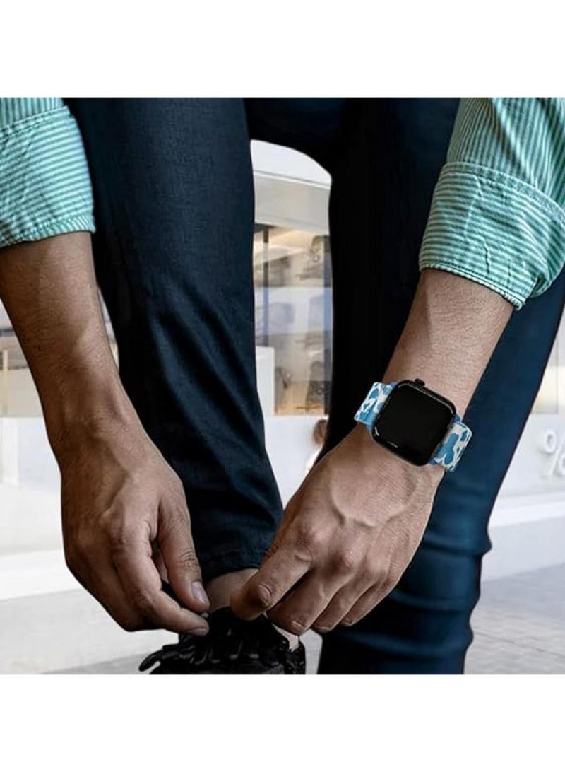 Y&D Applies To Iphone Watch 38/40/41mm Woven Nylon Plain Painted Strap  - Image 4