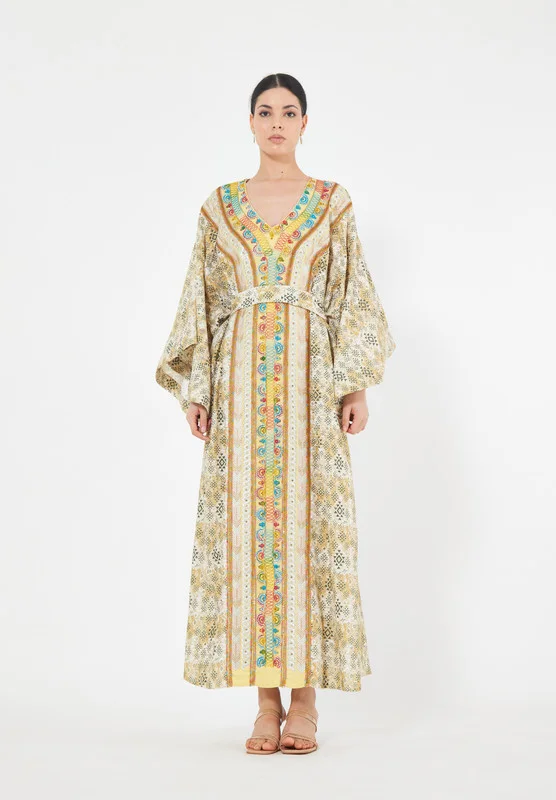 ذوق Multicolor Drop Shoulder Jalabiya